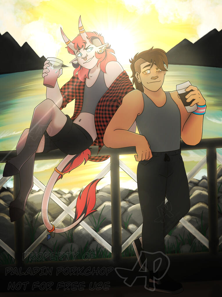 Full Body, x2 Characters, Shading, Custom Background